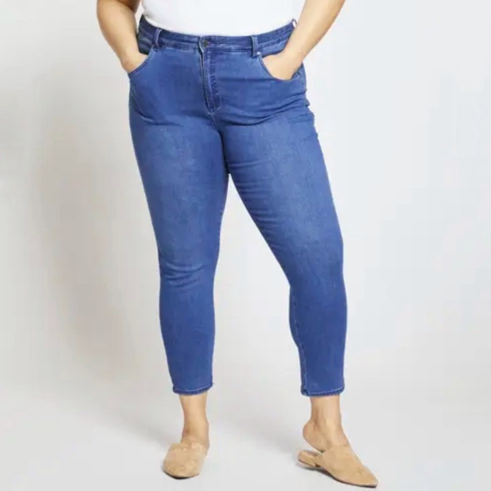 Universal Standard Jeans Seine High Rise Skinny in Vintage Indigo Sz 16P EUC
